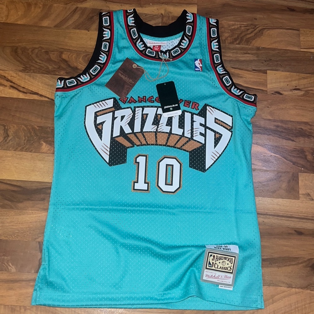 New Mitchell & Ness Vancouver Grizzlies Mike Bibby Swingman Road Jersey